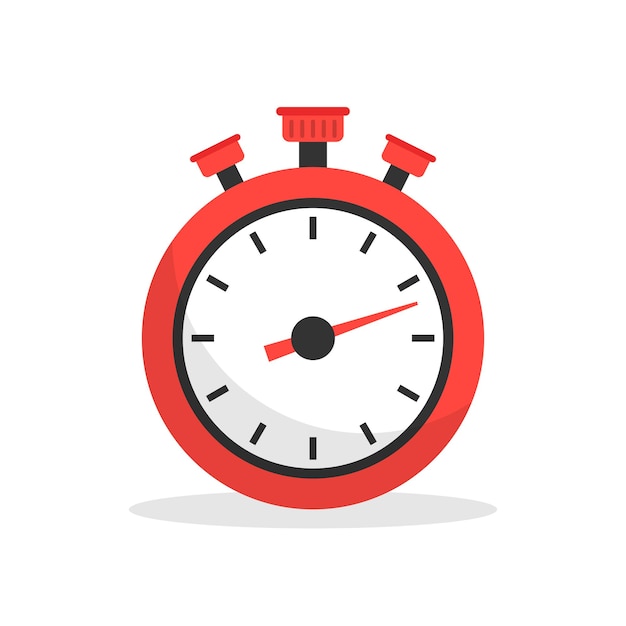 Vector stopwatch icon illustration in flat style timer vector illustration on isolated background time alarm sign business concept