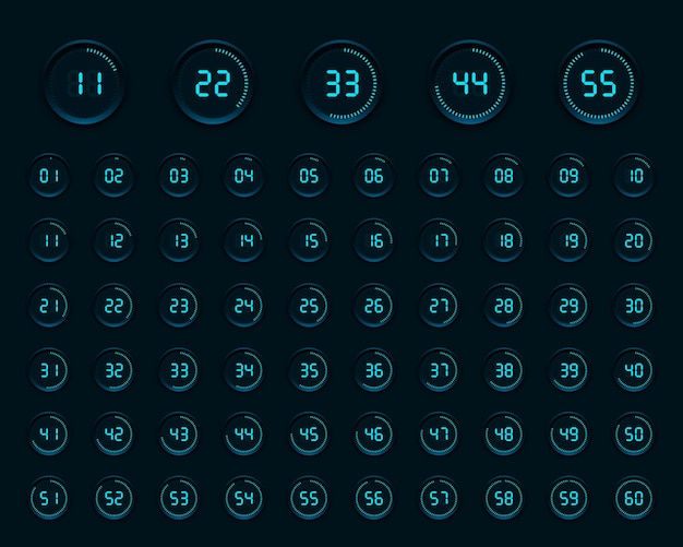 Stopwatch icon set for sports activities or any use of timingCountdown timer Clock counter