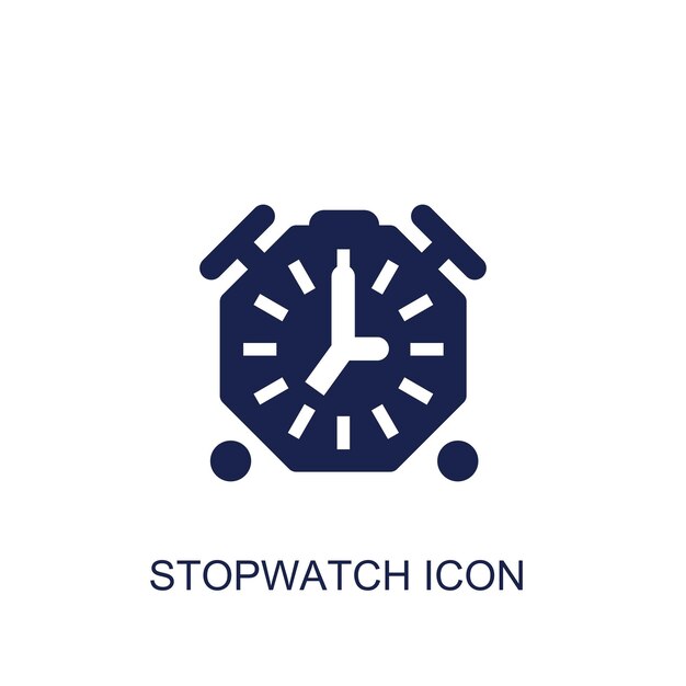 Vector stopwatch icon white background