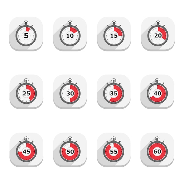 Vector stopwatch icons