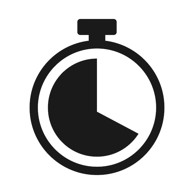 Stopwatch icoon Timer Watch Eenvoudig plat ontwerp Vector kunst
