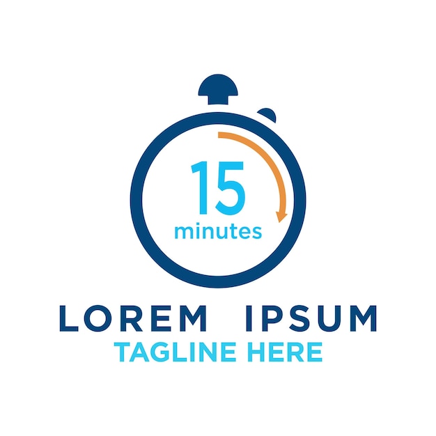 stopwatch logo design vector template