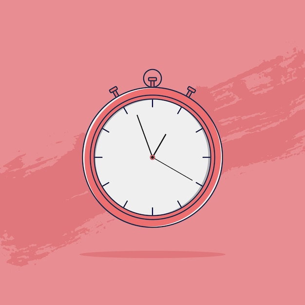 Stopwatch Logo Timer Stop Watch Icon Minimal Flat Illustration