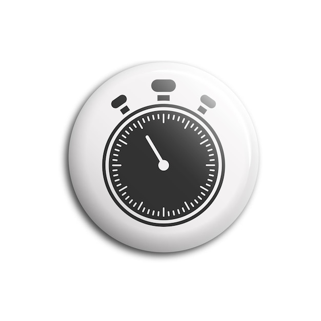 Stopwatch timer icon Flat vector illustration