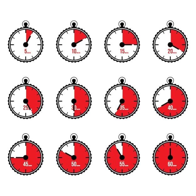 Stopwatch timer icon vector illustration template design