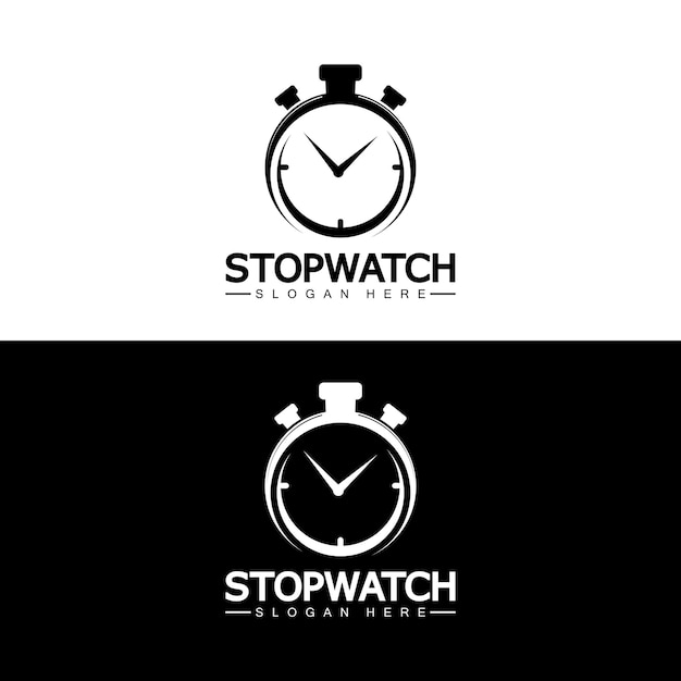 Stopwatch timer logo ontwerp vector pictogram symbool illustratie sjabloon