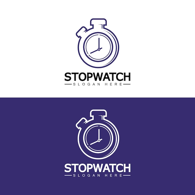 Stopwatch timer logo ontwerp vector pictogram symbool illustratie sjabloon