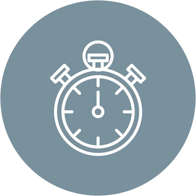 Stopwatch Vector Illustration Style