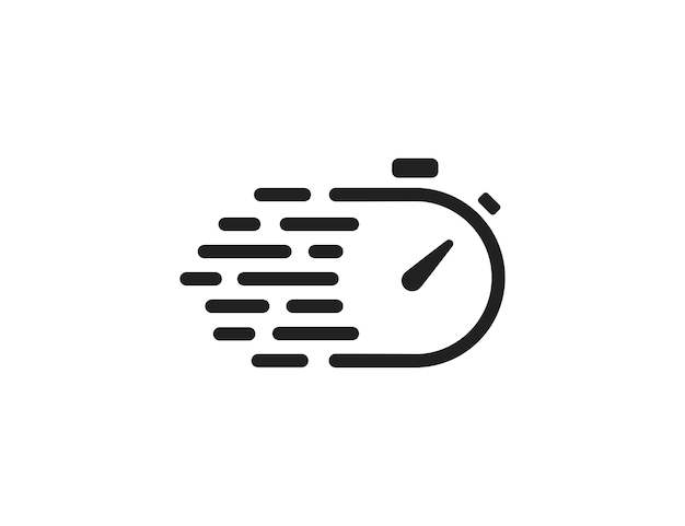 Stopwathc simple icon Fast time isolated symbol concept rapid logo in vector flat