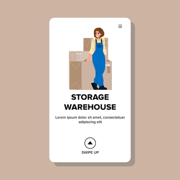 Storage warehouse vector