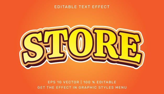 Store 3d editable text effect