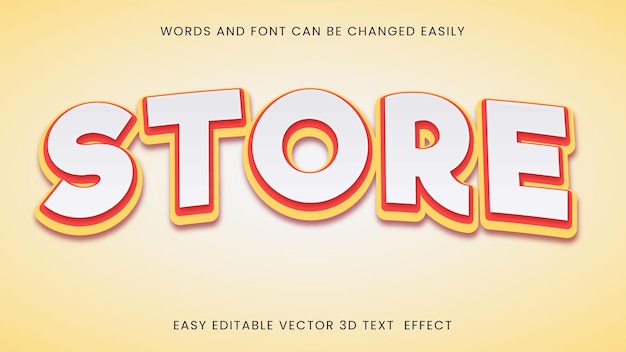 store 3d text design