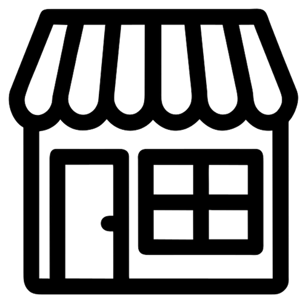 store black and white icon