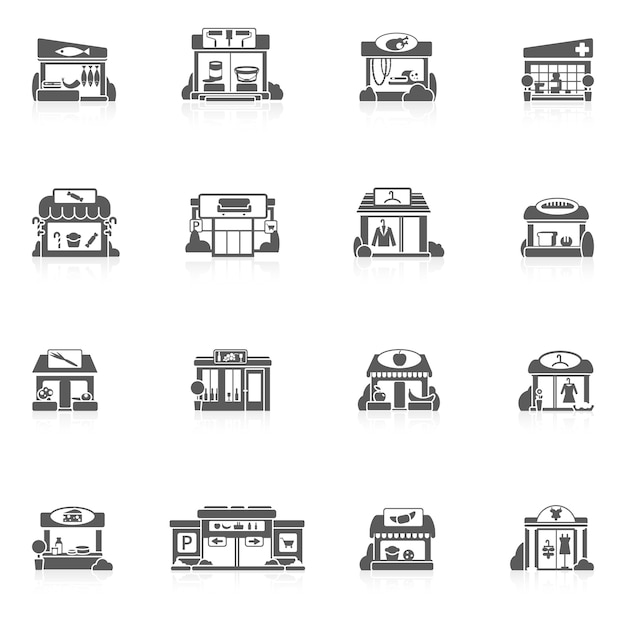 Store buildings set