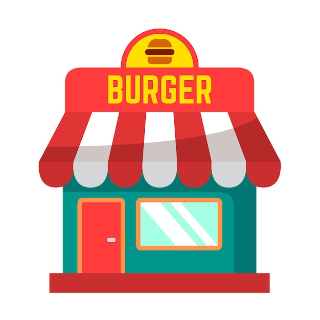 Store burger icon illustration Vector design