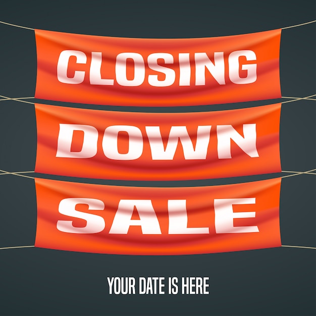 Store closing sale illustration, background