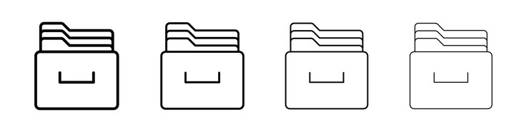 Vector store files icon flat illustration sign
