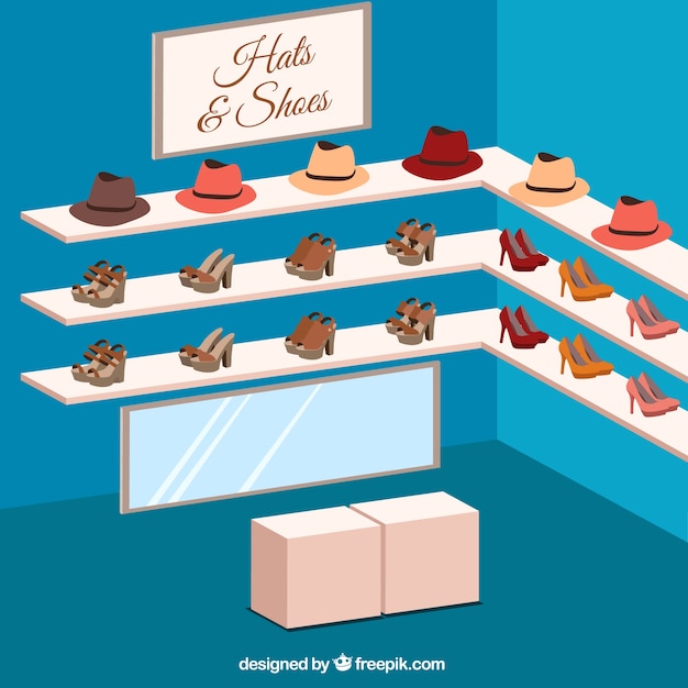 Store of hats and shoes