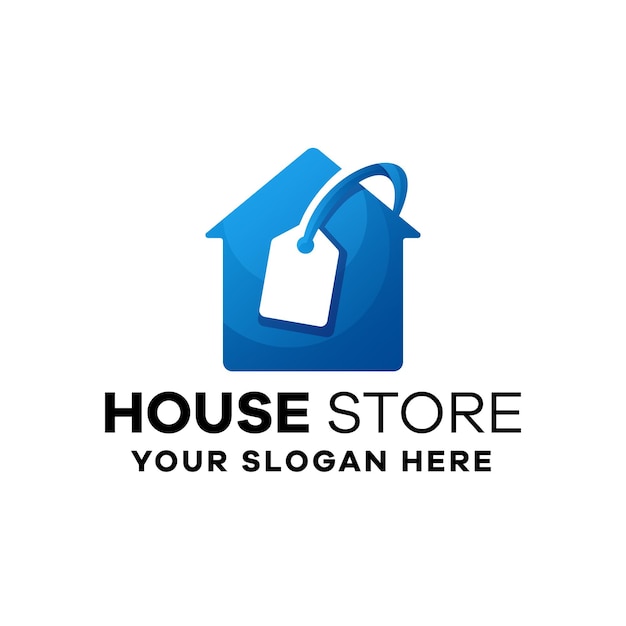 Store house gradient logo template