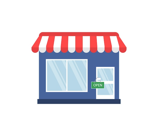 Store icon in flat style,  illustration