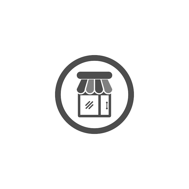 Шаблон дизайна логотипа значка магазина