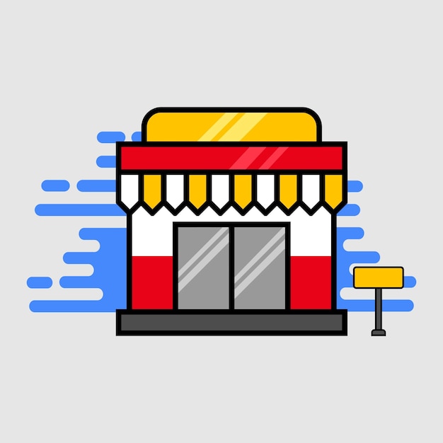 Store icon Shop icon Flat design Vector illustration