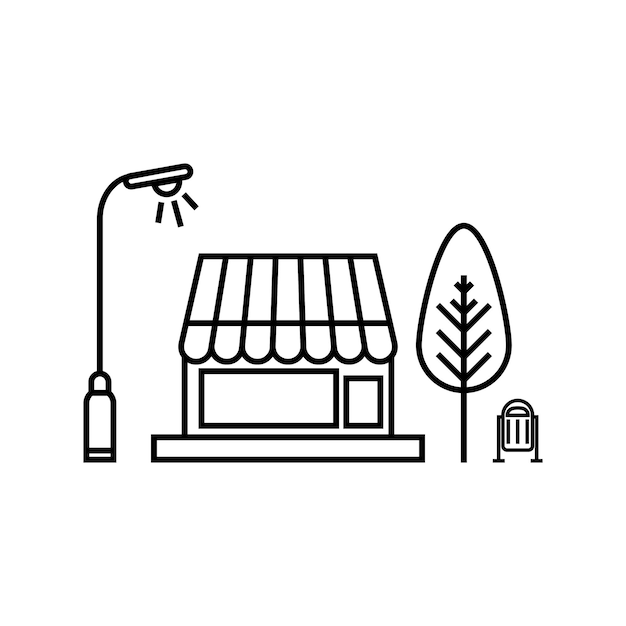 Store icon vector