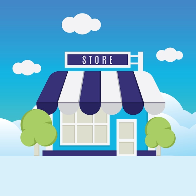 Store illustration vector