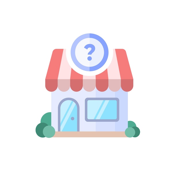 Vector store shop icon in flat design