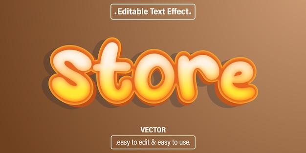 Store text effect, editable text style