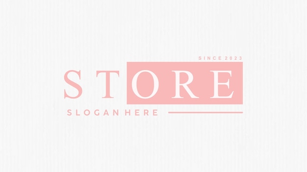 Store typography template logo design