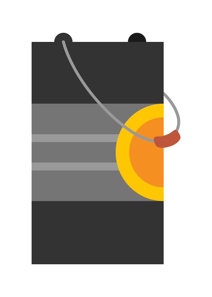Vector storeroom icon or household equipment barrel with handle must have symbol vector illustration in flat style