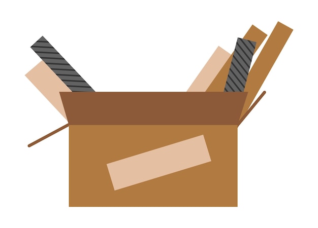 Storeroom icon or household equipment Box with instrument Must have symbol Vector illustration in flat style