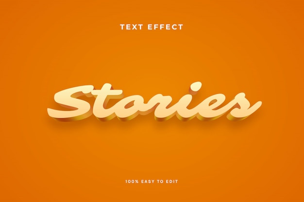 Stories 3d text effect