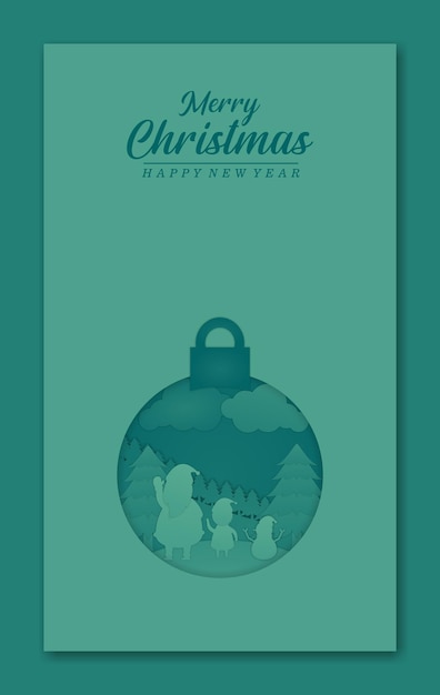 Stories IG Merry christmas background template