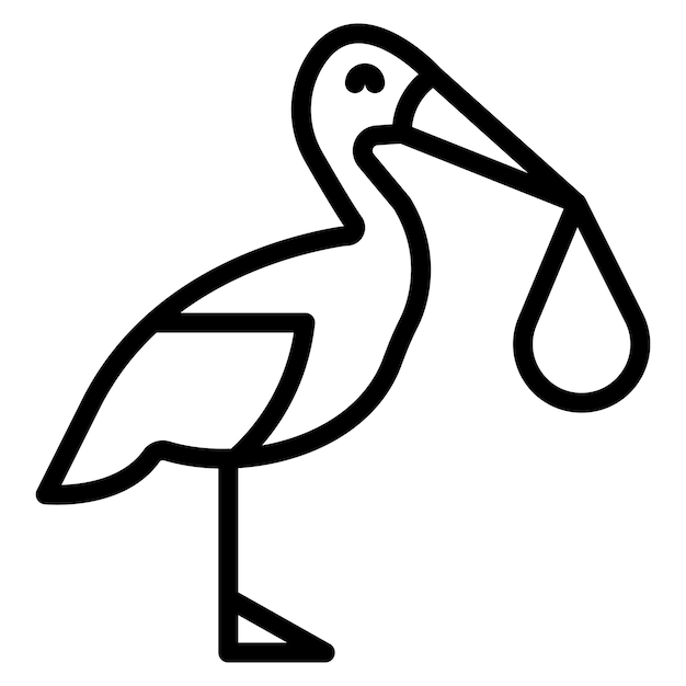 Stork icon vector image Can be used for Baby Shower