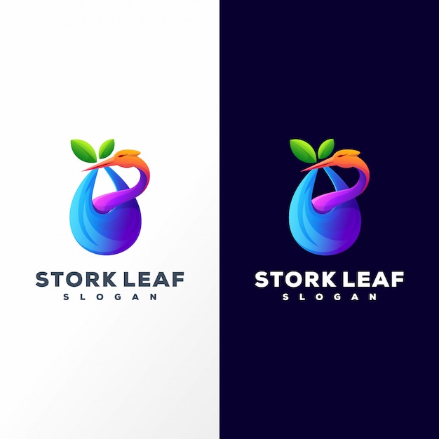 Stork leaf logo