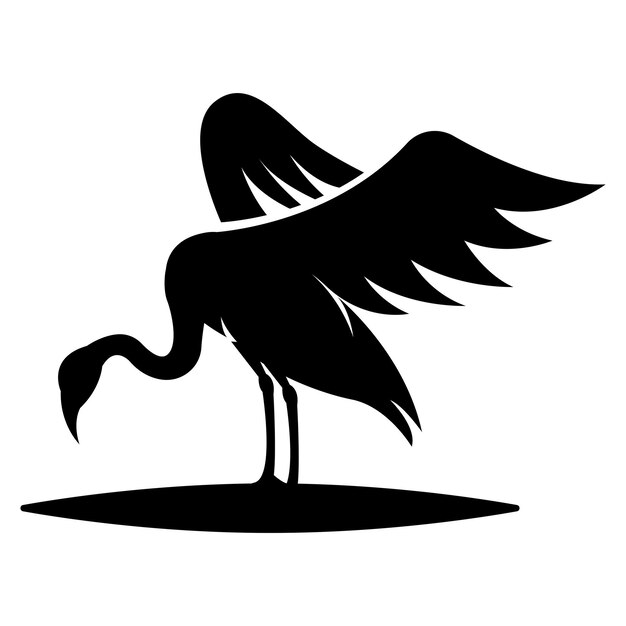 Stork logo iconvector illustration template design