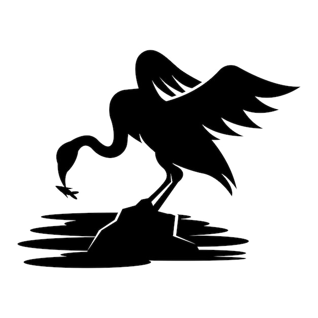 Дизайн шаблона логотипа аиста