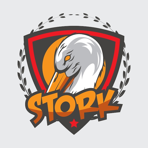 Vector stork logo