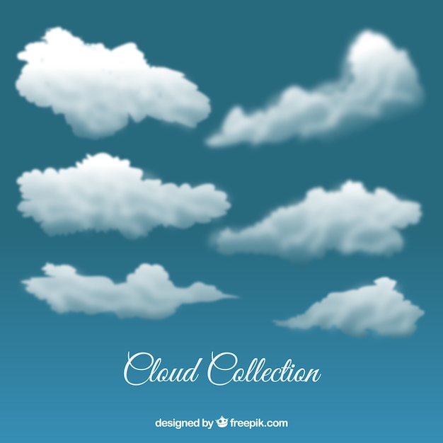 Vector storm clouds in realistic style