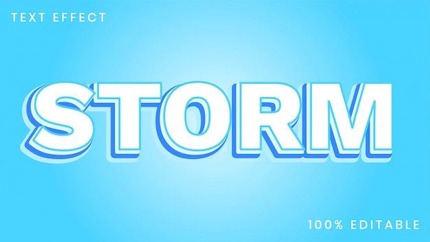 Storm text effect style template