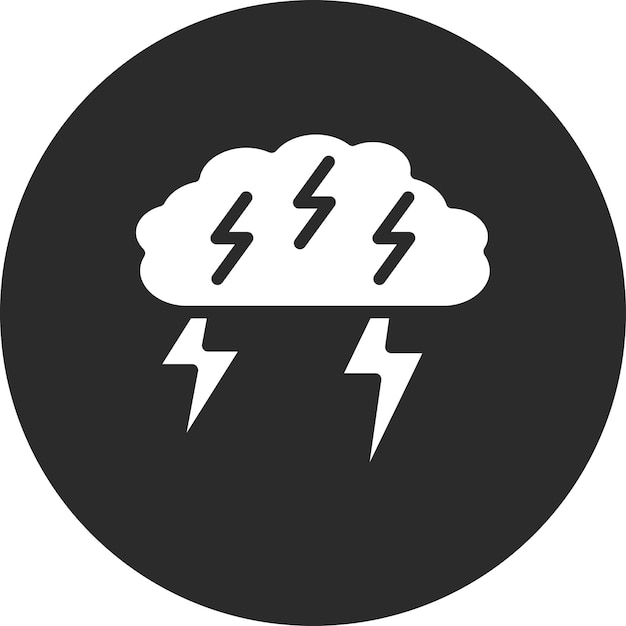 Storm vector icon illustration of autumn iconset