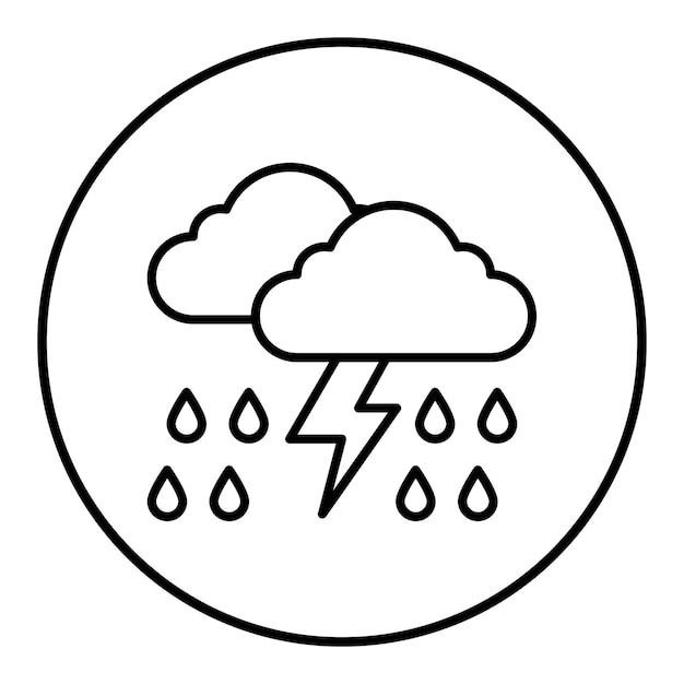Storm vector icoon Kan worden gebruikt voor de lente icoon set
