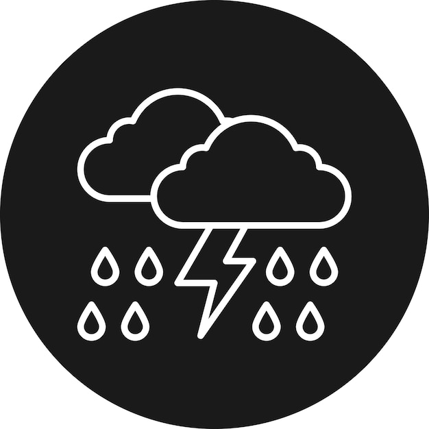 Storm vector icoon Kan worden gebruikt voor de lente icoon set