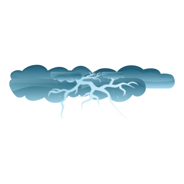 Vector storm wolk icoon cartoon van storm wolk vector icoon voor webontwerp geïsoleerd op witte achtergrond