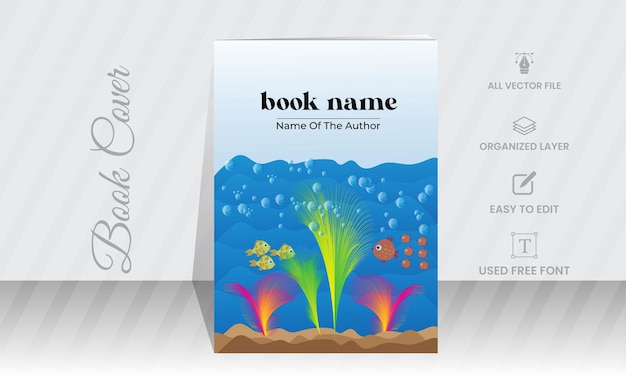 Vettore story book cover design template