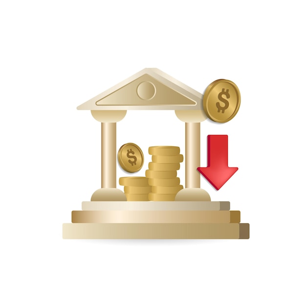 Stortingspictogram 3d illustratie uit bankcollectie Creatief 3d-pictogram voor borg voor webontwerpsjablonen, infographics en meer