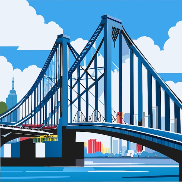 Vector story bridge brisbane australia vector illustration