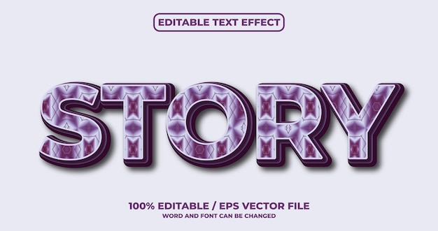 Story editable text effect